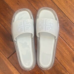 Tory Burch Clear Jelly Slides